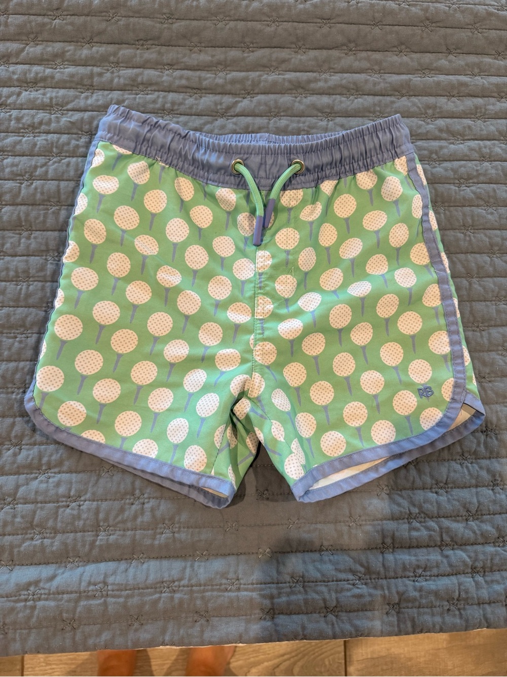 Rugged Butts golf ball swim trunks